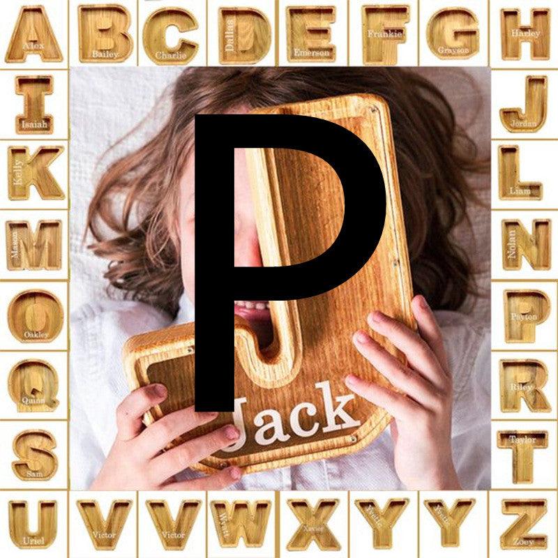 Alphabet Piggy Bank Wooden Acrylic Crafts - Envogue Brands