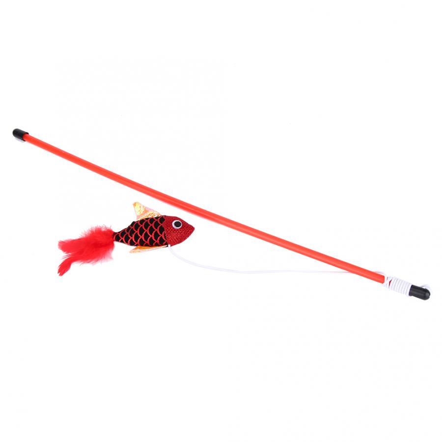 Fish pattern funny cat stick toy