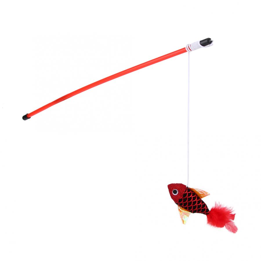 Fish pattern funny cat stick toy