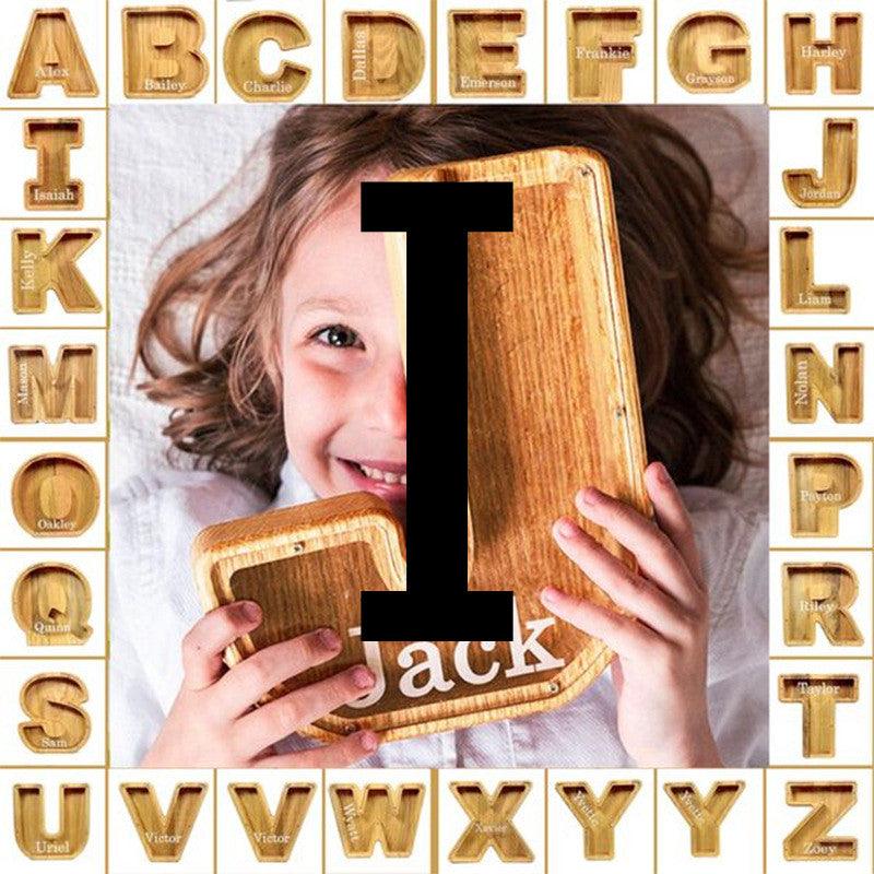 Alphabet Piggy Bank Wooden Acrylic Crafts - Envogue Brands