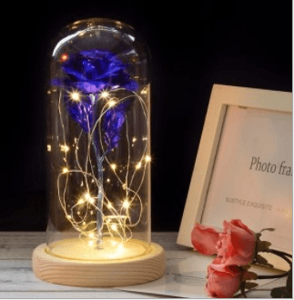 Rose Flower In Glass LED Light Christmas Decoration - Envogue Brands