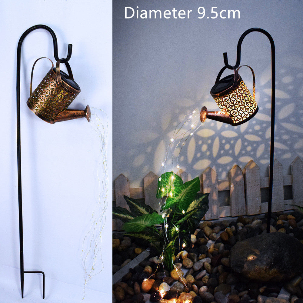 Outdoor Solar Watering Can Ornament Lamp