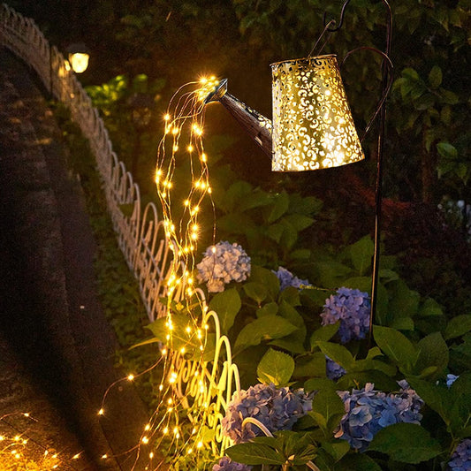 Outdoor Fairy Lartern Hanging Retro Metal Kettle Light