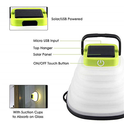 Waterproof Solar Foldable Camping Lantern