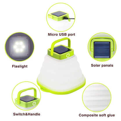 Waterproof Solar Foldable Camping Lantern