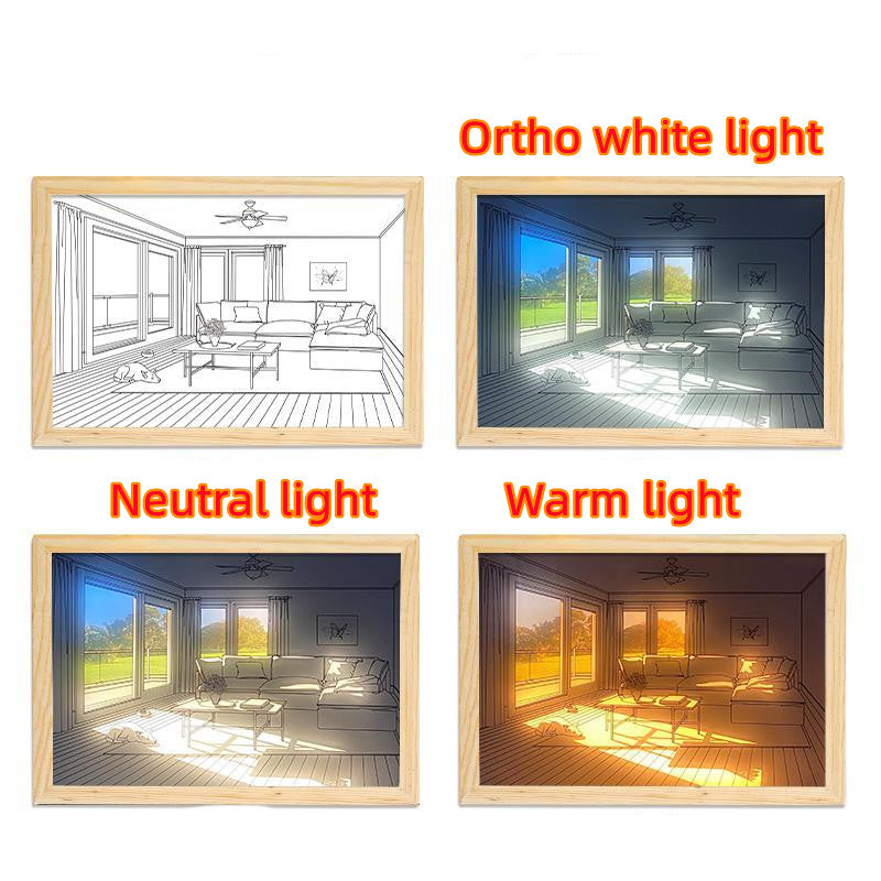 Creative Modern Simulate Sunshine Drawing Night Light