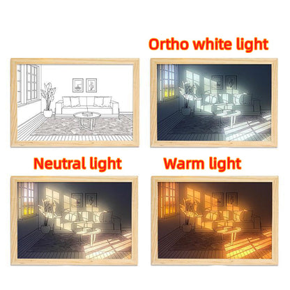 Creative Modern Simulate Sunshine Drawing Night Light