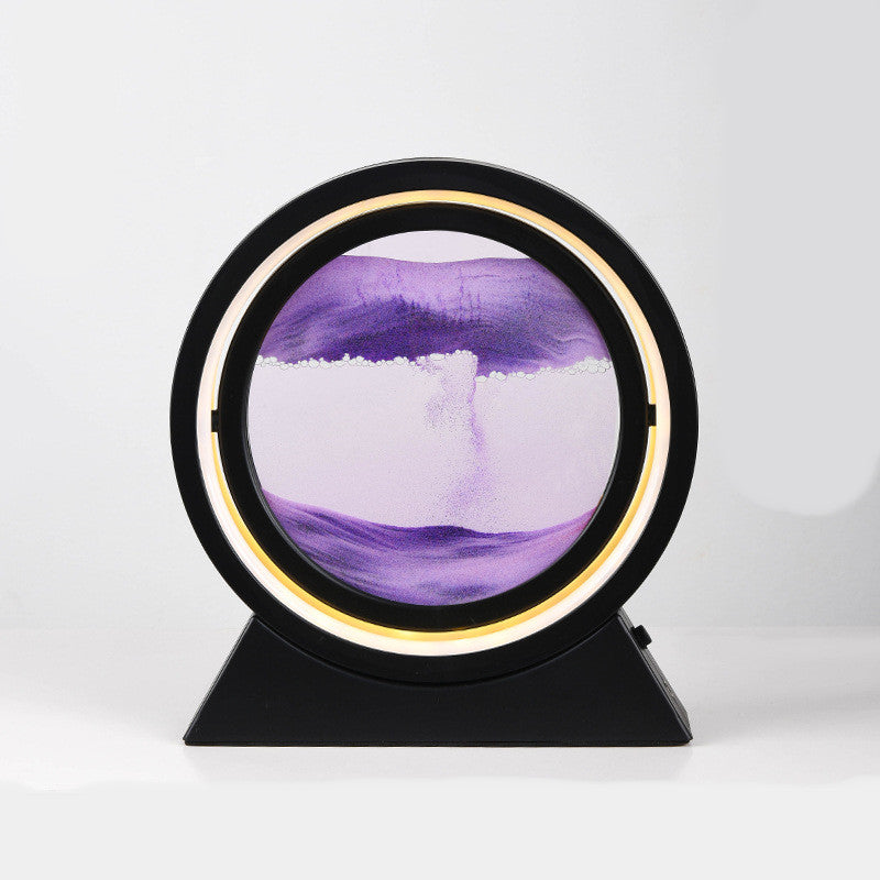 3D Rotating Hourglass LED Light Quicksand Art