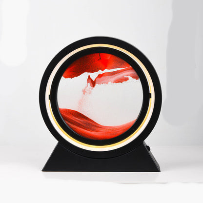 3D Rotating Hourglass LED Light Quicksand Art