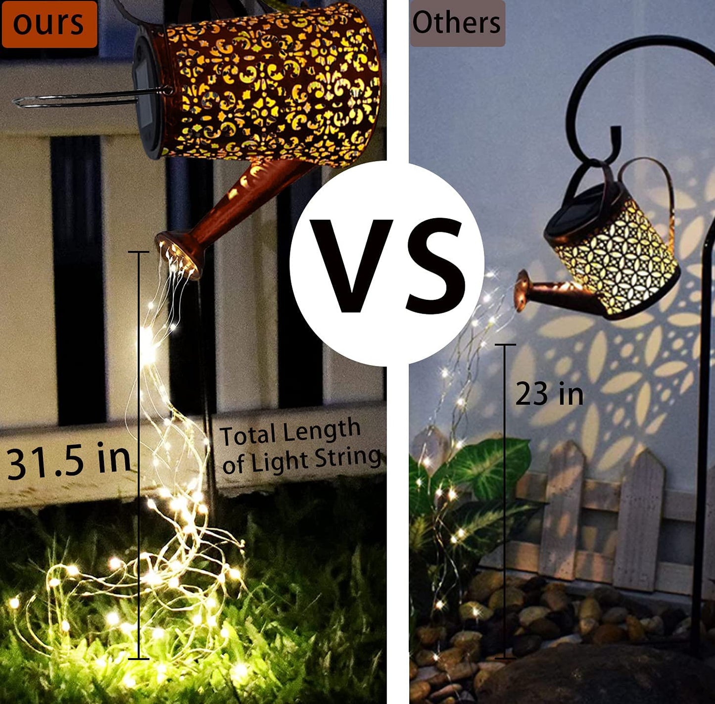 Outdoor Fairy Lartern Hanging Retro Metal Kettle Light