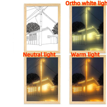 Creative Modern Simulate Sunshine Drawing Night Light