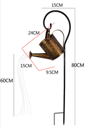 Outdoor Solar Watering Can Ornament Lamp