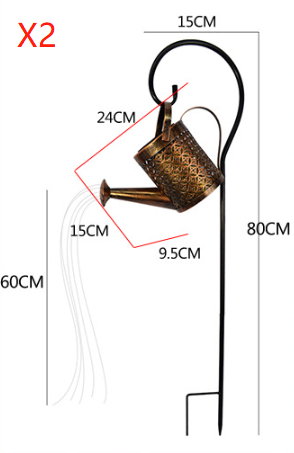 Outdoor Solar Watering Can Ornament Lamp