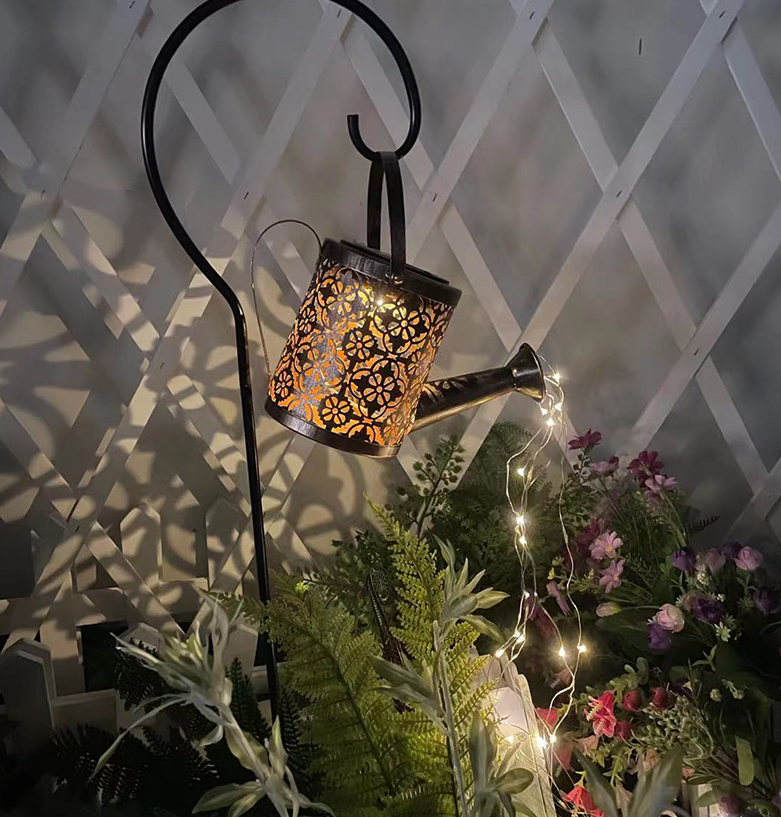 Outdoor Solar Watering Can Ornament Lamp