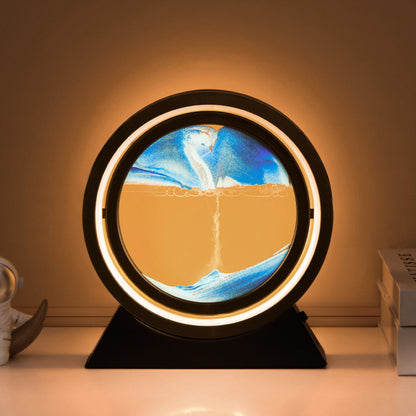 3D Rotating Hourglass LED Light Quicksand Art