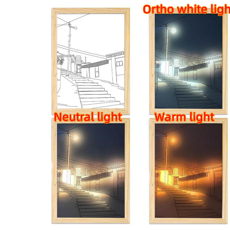 Creative Modern Simulate Sunshine Drawing Night Light