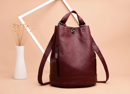 PU leather bucket bag