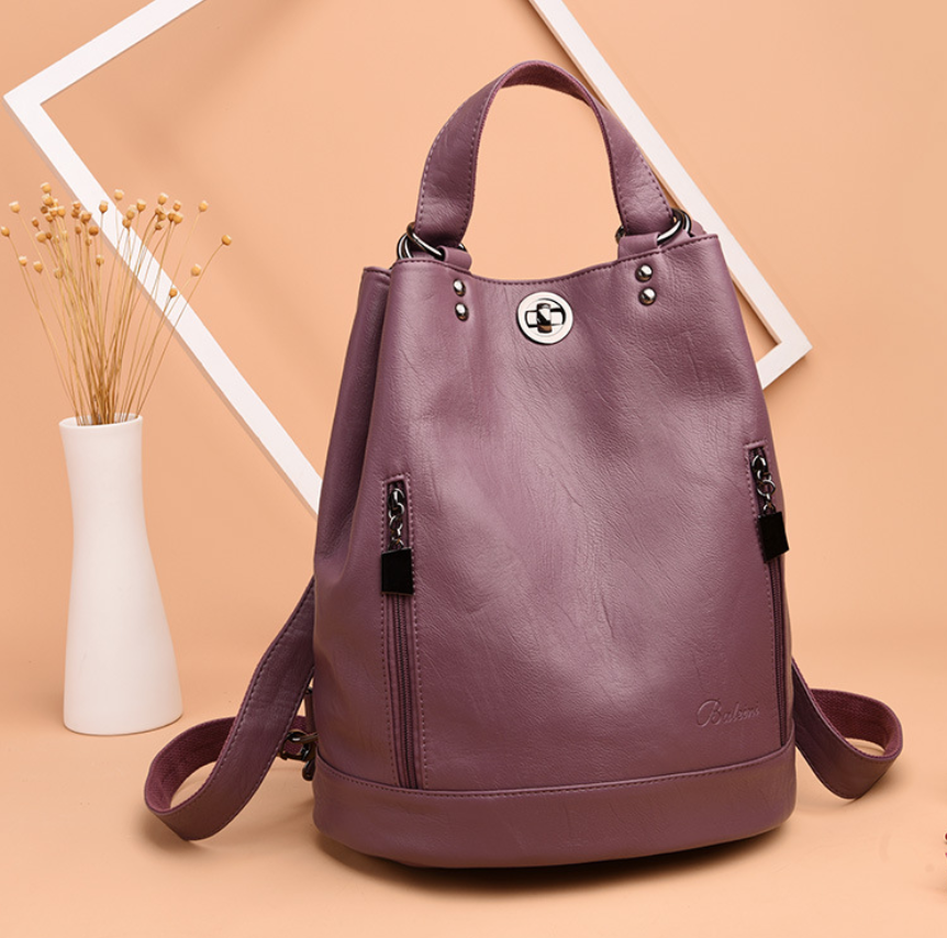 PU leather bucket bag