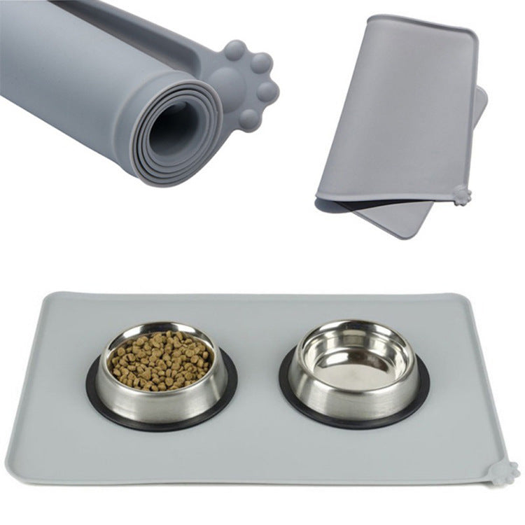 Silicone pet bowl placement mat