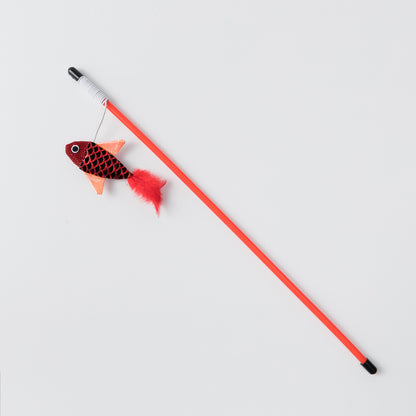 Fish pattern funny cat stick toy