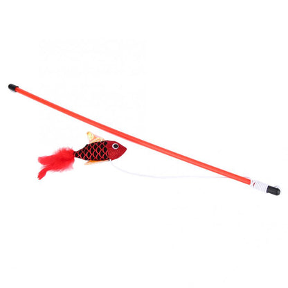 Fish pattern funny cat stick toy