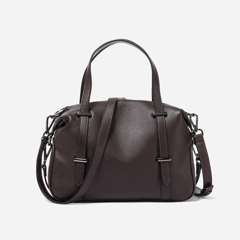 Leather shoulder messenger bag