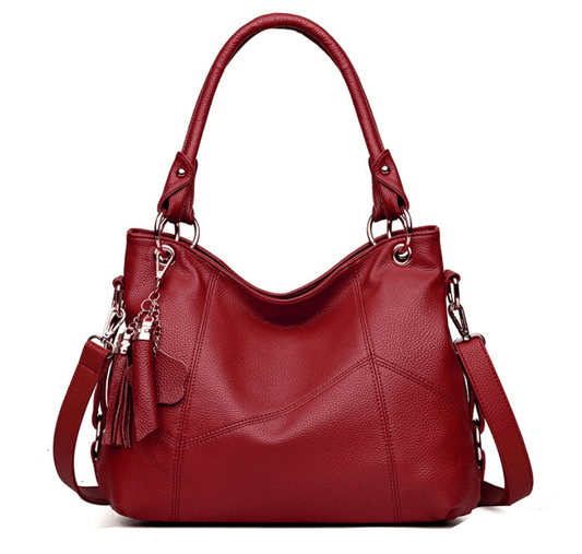 Leather tassel soft leather shoulder bag - Envogue Brands