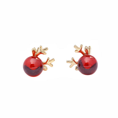 Small deer animal earrings