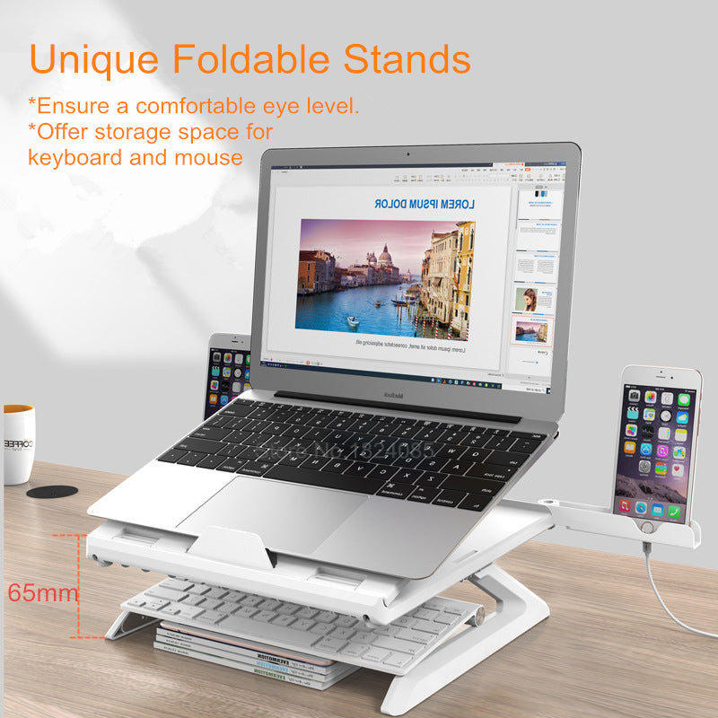 Folding lifting computer stand laptop