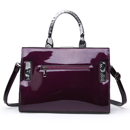 Bright leather shoulder bag