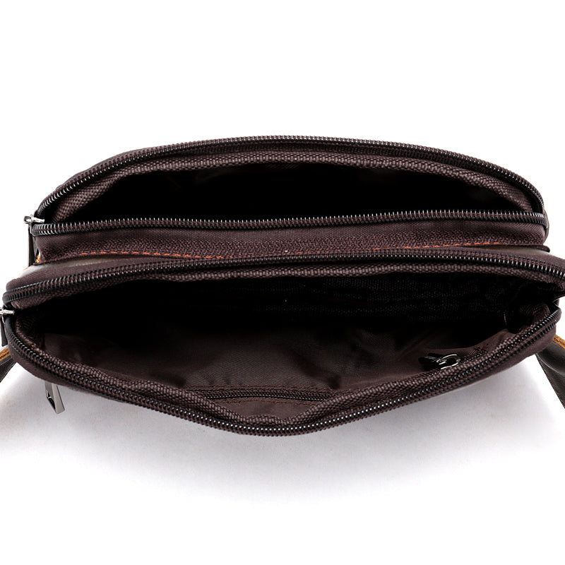 New Men's head leather waist bag