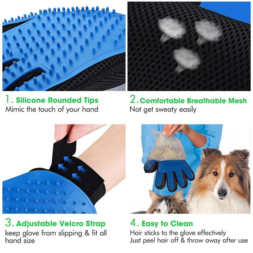 Cat grooming glove