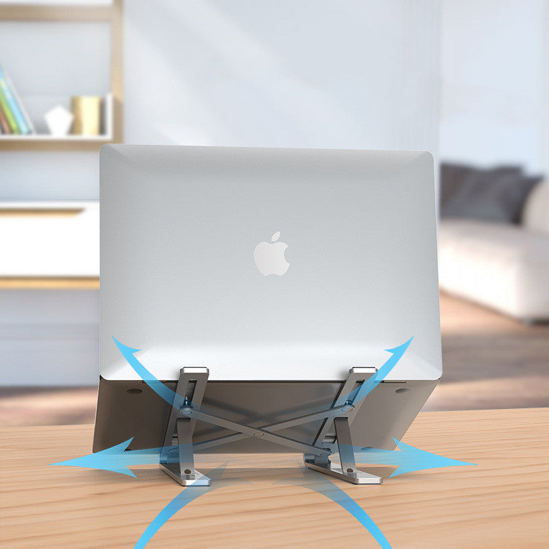 Folding metal tablet notebook stand