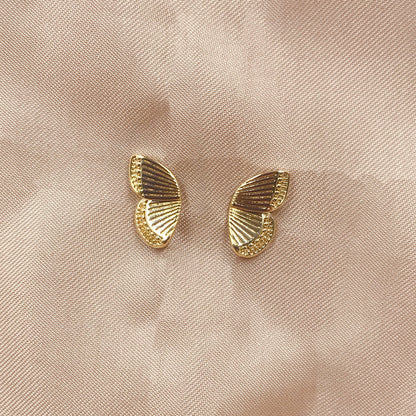 Butterfly Wing Earrings Copper Plating Real Gold