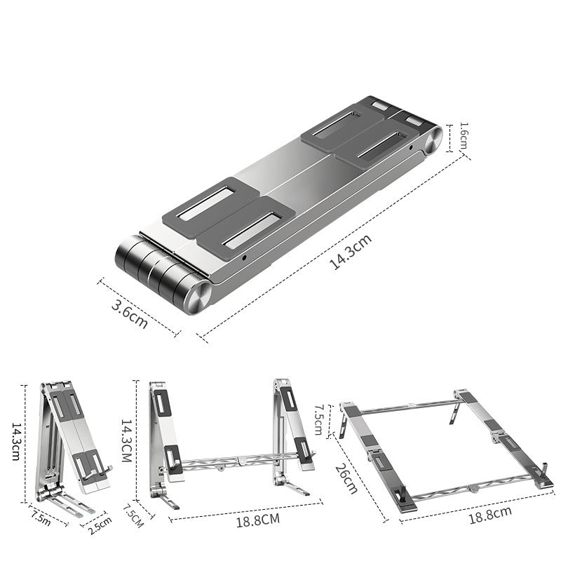 New Metal Zinc Alloy Folding Laptop Stand