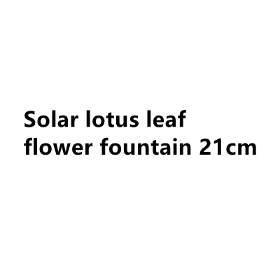 Solar Water Fountain Small Lotus Leaf