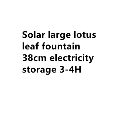 Solar Water Fountain Small Lotus Leaf